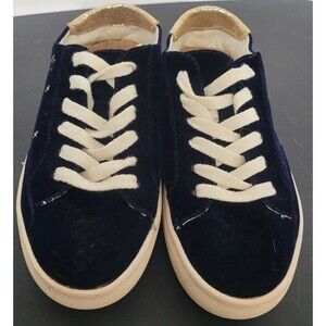 Soludos Women's Sz 6 Ciao Bella Ibiza Velvet Sneakers Navy Blue Shoes
